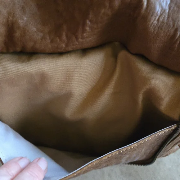 Sundance Italy Bag Brown Leather Brass Hardware Hobo Shoulder Tote Satchel Soft - Picture 6 of 16